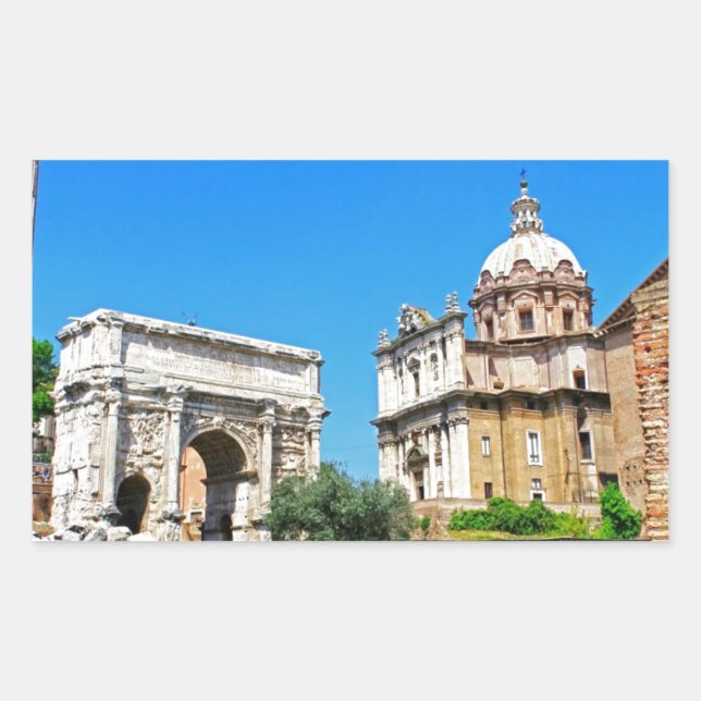 Sticker Rectangulaire Forum Romain (Devant)
