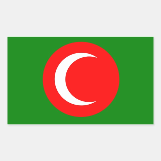 Sticker Rectangulaire FOUR Kingdom of Kurdistan Flag (1922-1924, 1925) (Devant)
