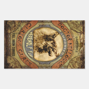 Sticker Rectangulaire Fourrure Werewolf