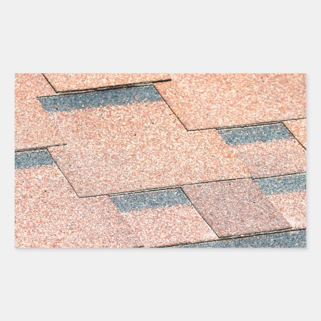 Sticker Rectangulaire Fragment étanche d'un revêtement de toit (Devant)