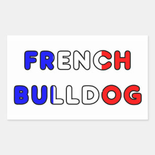 Sticker Rectangulaire français bulldog flg nom