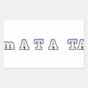 Sticker Rectangulaire France HAKUNA MATATA BLEU BLANC ROUGE UNITÉ COULEU