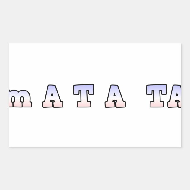 Sticker Rectangulaire France HAKUNA MATATA BLEU BLANC ROUGE UNITÉ COULEU (Devant)