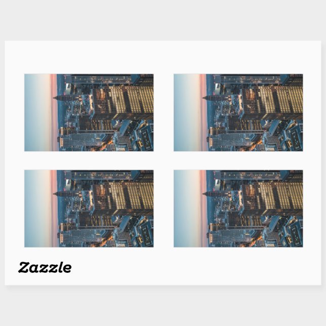 Sticker Rectangulaire Francfort Allemagne (Feuille)