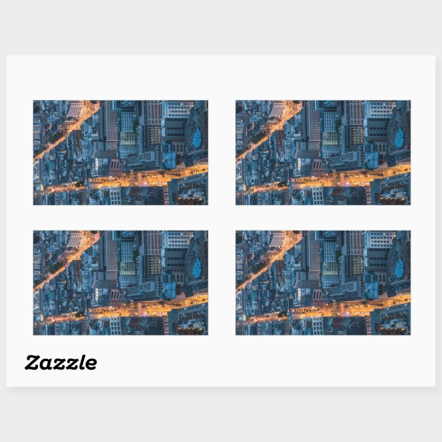 Sticker Rectangulaire Francfort-sur-le-Main (Feuille)