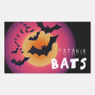 Sticker Rectangulaire Freakin' Bats Halloween ID223