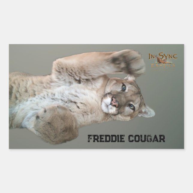 Sticker Rectangulaire Freddie Cougar (Devant)