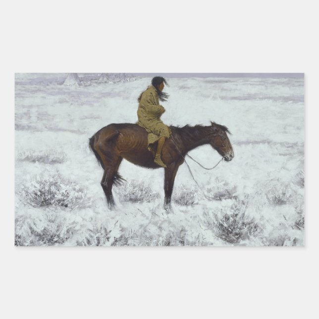 Sticker Rectangulaire Frederic Remington - Le Garçon (Devant)