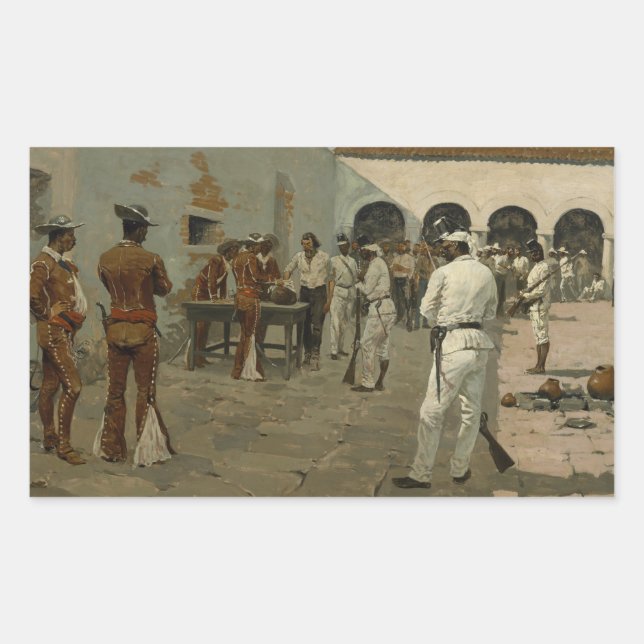 Sticker Rectangulaire Frédéric Remington - L'Expédition Mier (Devant)