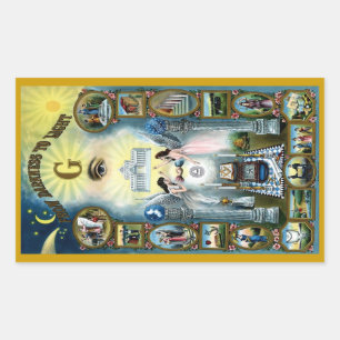Sticker Rectangulaire Freemasoney artisanal Hazen maçonnique