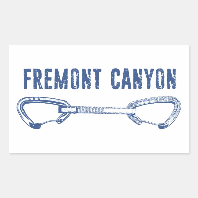 Sticker Rectangulaire Fremont Canyon Wyoming Rock Escalade Quickdraw (Devant)