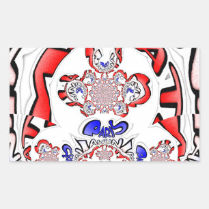 Sticker Rectangulaire French Twist Hakuna Matata : Unique Mélange Cultur