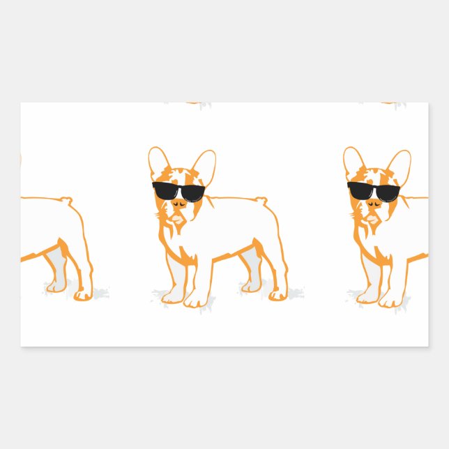 Sticker Rectangulaire Frenchie Howlelu (Devant)