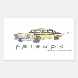 Sticker Rectangulaire FRIENDS™   Taxi Cab
