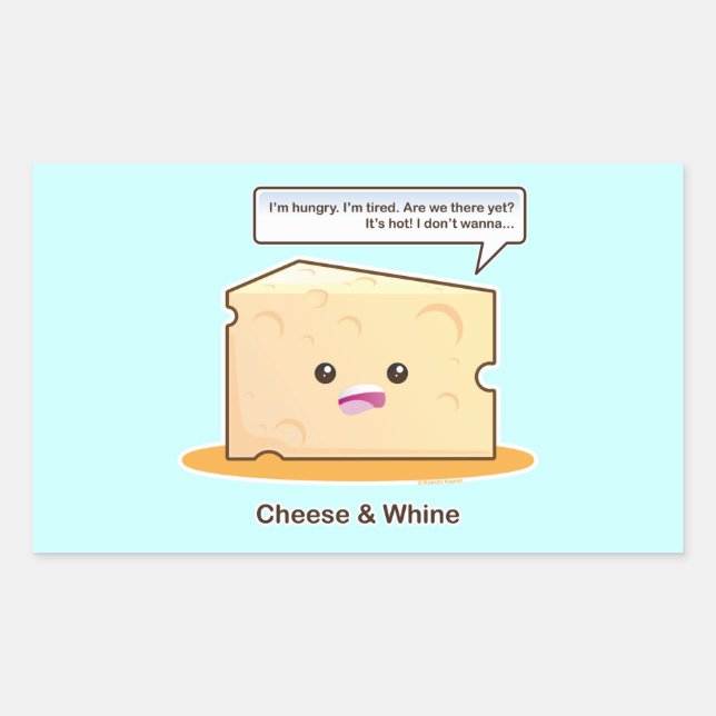 Sticker Rectangulaire Fromage et blanc (Devant)