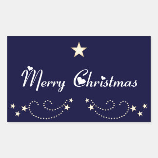 Sticker Rectangulaire Frontière des étoiles festives