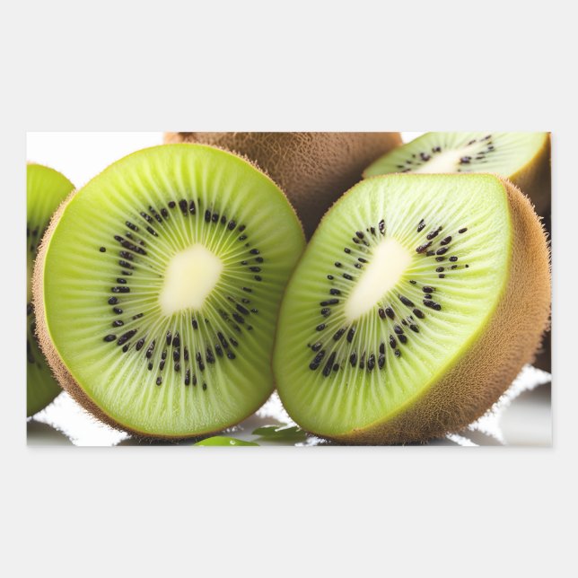 Sticker Rectangulaire Fruit kiwi vert (Devant)