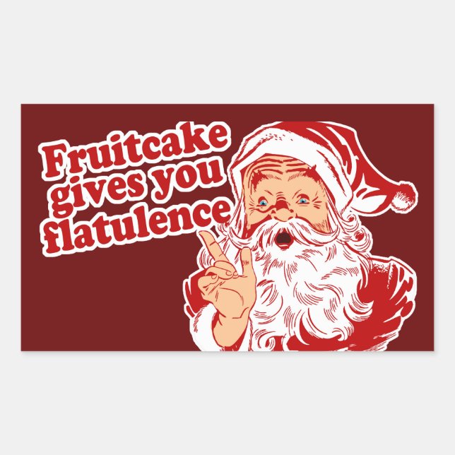 Sticker Rectangulaire Fruitcake Vous Donne Flatulence (Devant)