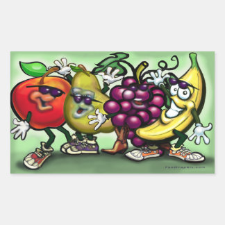 Sticker Rectangulaire Fruits