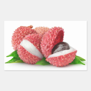 Sticker Rectangulaire Fruits Lychee