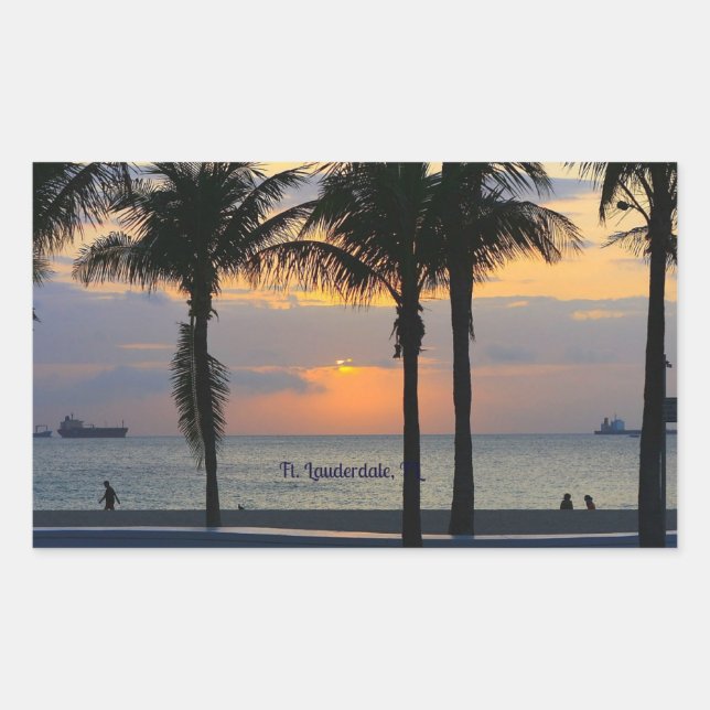 Sticker Rectangulaire Ft. Lauderdale Sunrise (Devant)