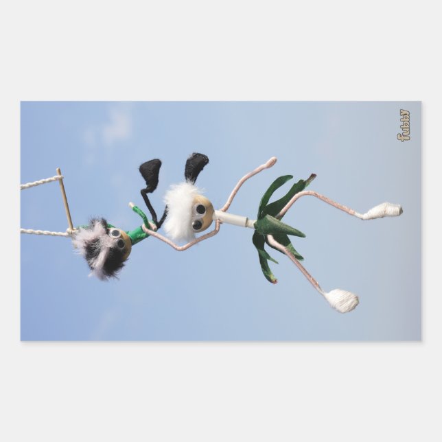 Sticker Rectangulaire Fubby, Hang in There, I got you (Devant)