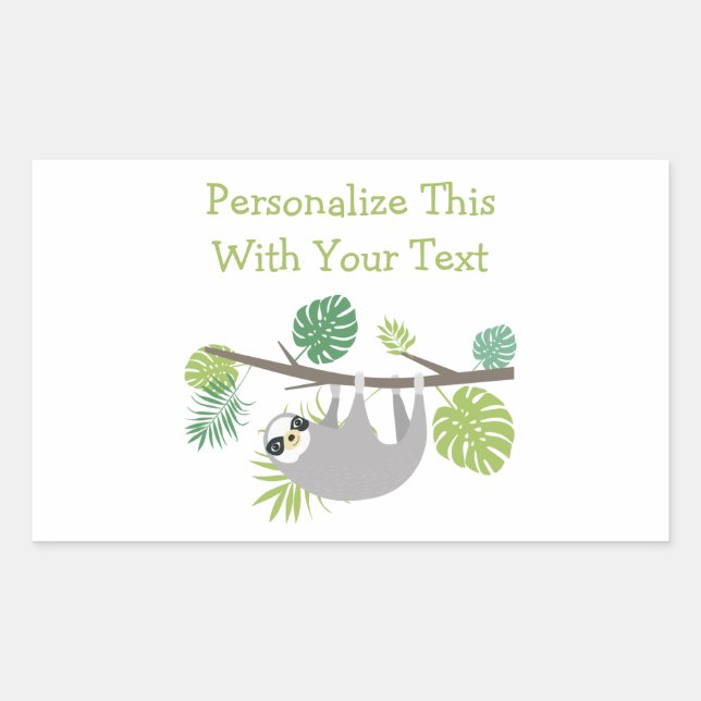 Sticker Rectangulaire Fun texte personnalisé, crochet de la fente (Devant)