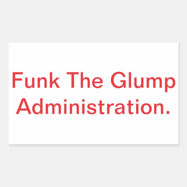 Sticker Rectangulaire Funk The Glump Administration Hankamer Artjunkhaus (Devant)
