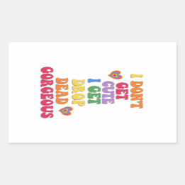 Sticker Rectangulaire Funny Colorée LGBTQ Pride Mois