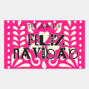 Sticker Rectangulaire Funny feliz navidad