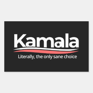 Sticker Rectangulaire Funny kamala 2024, Literally the Only Sane Choice,