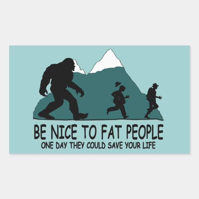 Sticker Rectangulaire Funny Sasquatch (Devant)