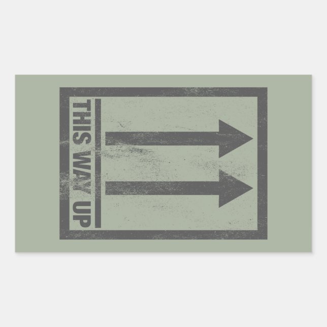 Sticker Rectangulaire Funny this way (Devant)