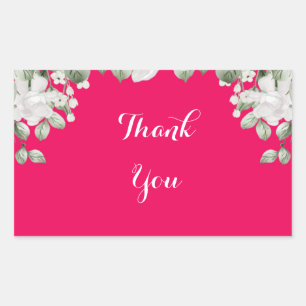 Sticker Rectangulaire fushia rose