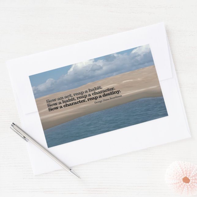 Sticker Rectangulaire G. D. Boardman Citation inspirée "Sow an act" (Enveloppe)