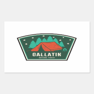 Sticker Rectangulaire Gallatin National Forest Camping