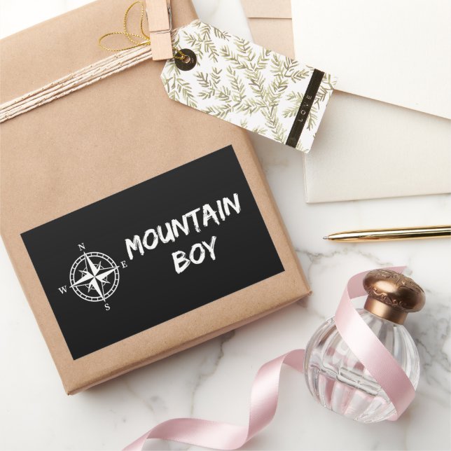 Sticker Rectangulaire Garçon de montagne (Cadeaux)