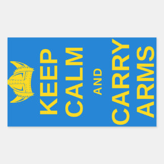 Sticker Rectangulaire Garder calme et porter des armes Équipement Viking