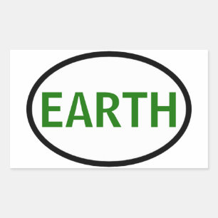 Sticker Rectangulaire Garder la Terre verte