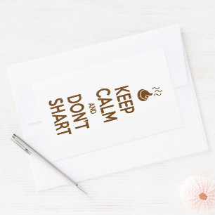 Sticker Rectangulaire Gardez le calme et ne partagez pas