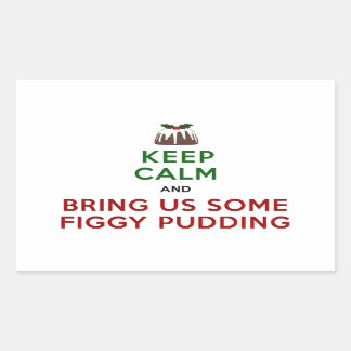 Sticker Rectangulaire Gardez Le Calme Pudding Figgy