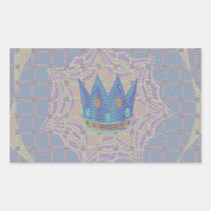 Sticker Rectangulaire Gardez-le simple : Pastel Royal Clarity Motif Art