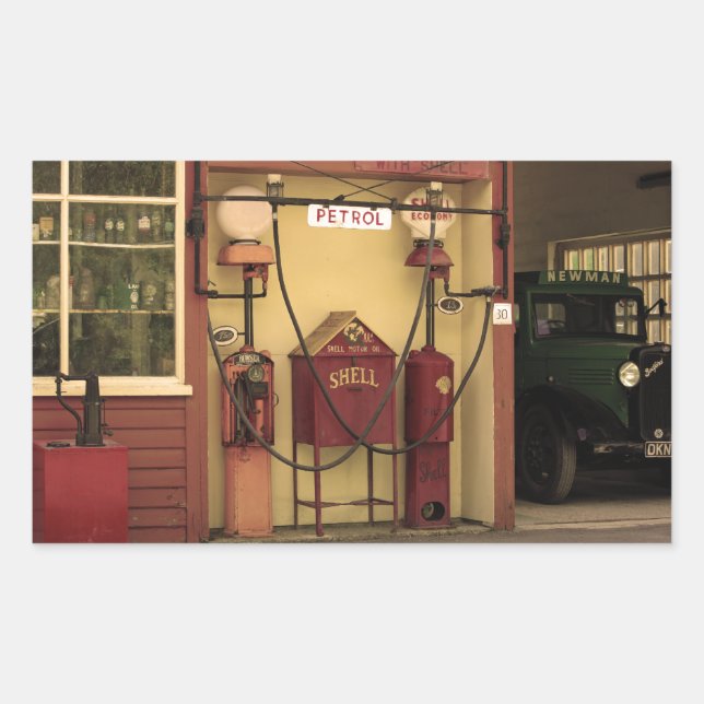 Sticker Rectangulaire Gare nostalgique (Devant)