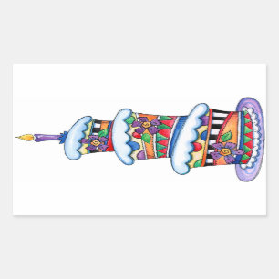 Sticker Rectangulaire Gâteau d'anniversaire