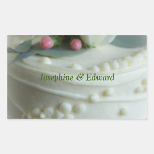 Sticker Rectangulaire Gâteau mariage