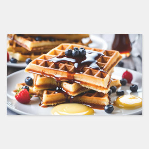 Sticker Rectangulaire gaufres