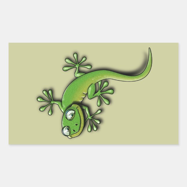 Sticker Rectangulaire Gecko 2 (Devant)