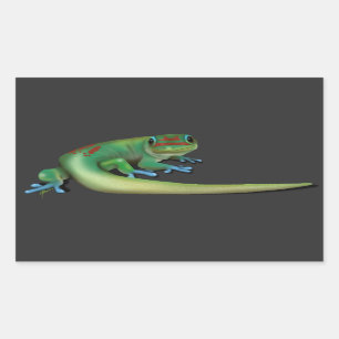 Sticker Rectangulaire Gecko mignon ( vous me parlez ? Regarder en arrièr