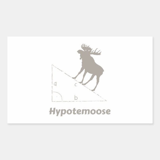 Sticker Rectangulaire Geek mathématique d'hypotéroose (Devant)