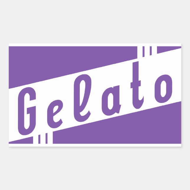 Sticker Rectangulaire gelée italienne rétro (Devant)
